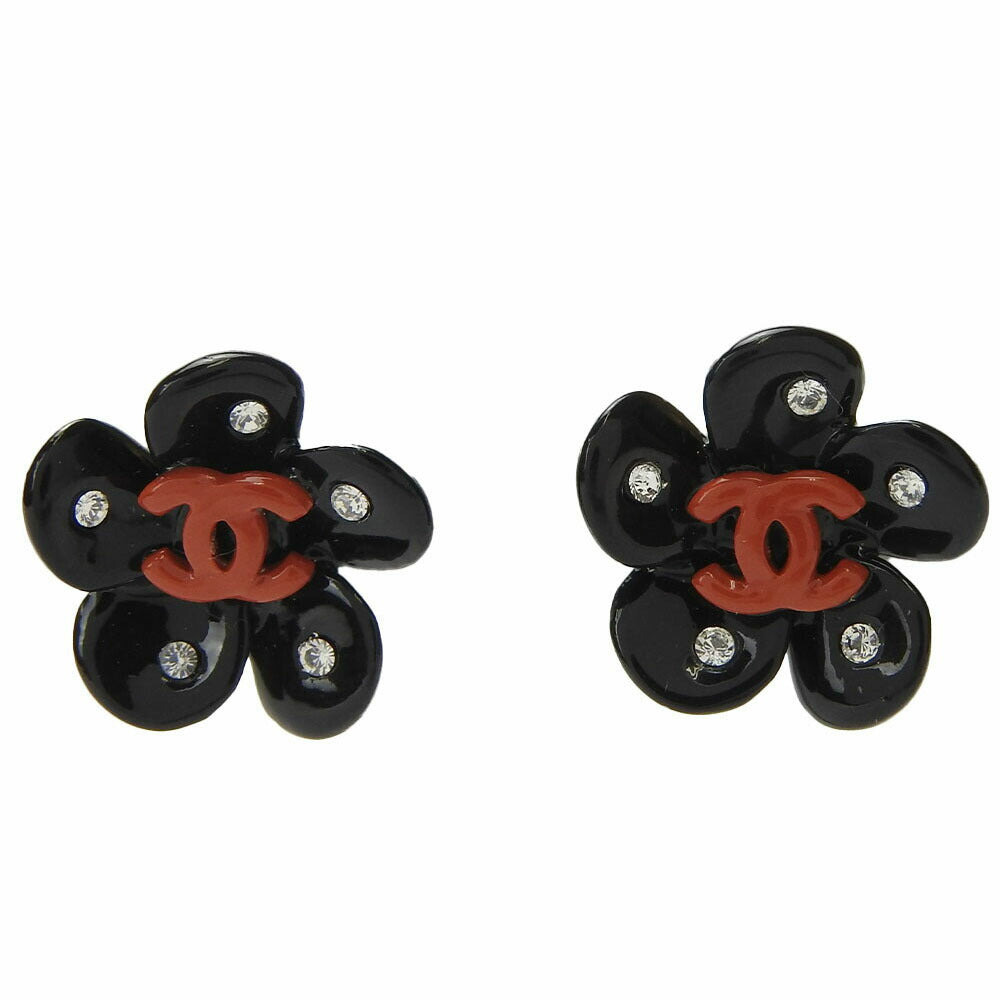 Chanel Pierce Plastic Black Jewelry