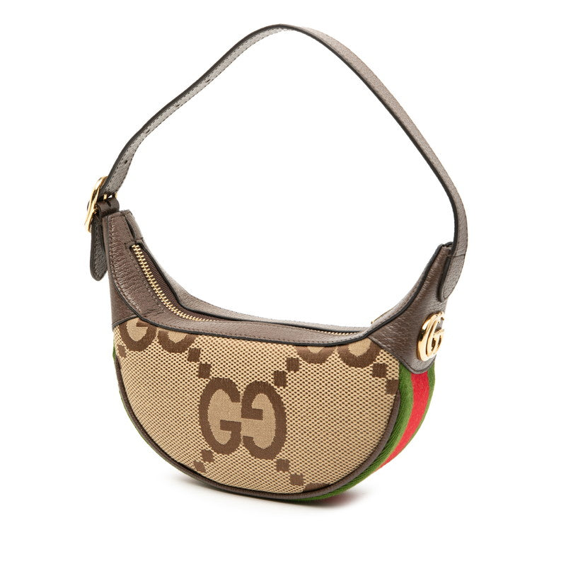 Gucci Ophidia Jumbo Shoulder Bag Leather Canvas