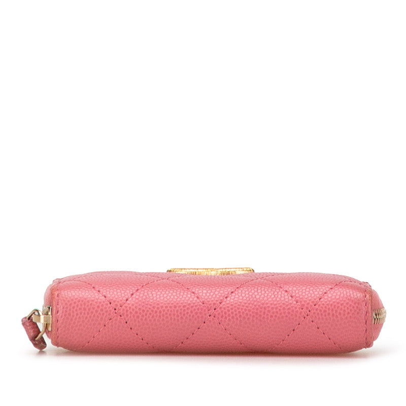 Chanel Coco Mark Matelassé Caviar Card Coin Case Bag