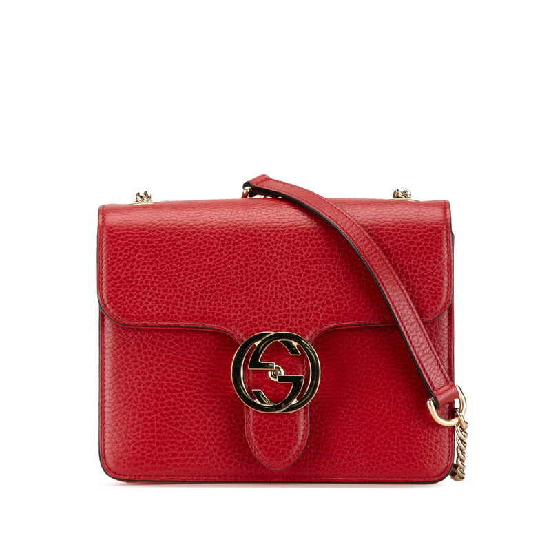 Gucci Interlocking Shoulder Bag Leather Bag 10