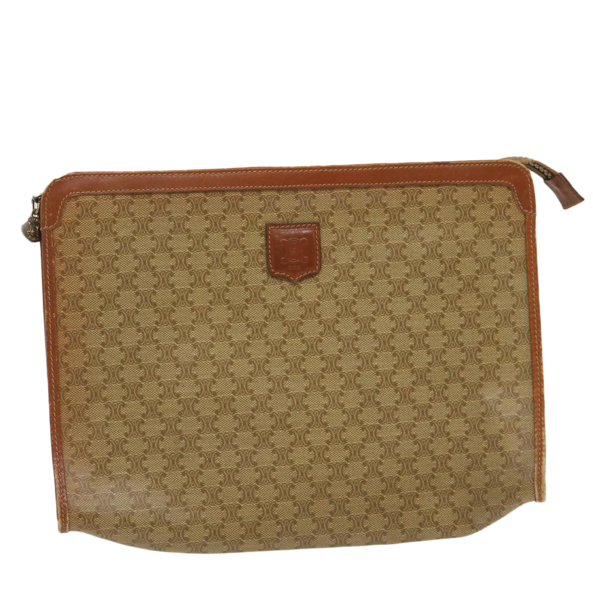 Luxury Macadam Pouch Clutch Bag Pvc Jk Leather Beige