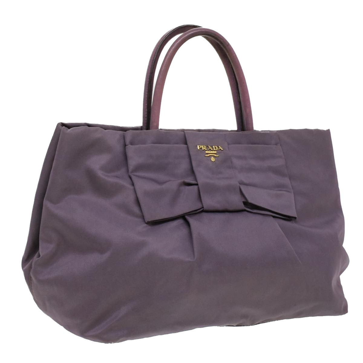 Prada Hand Bag Nylon Purple Travel Bag Nylon Purple Jk3011