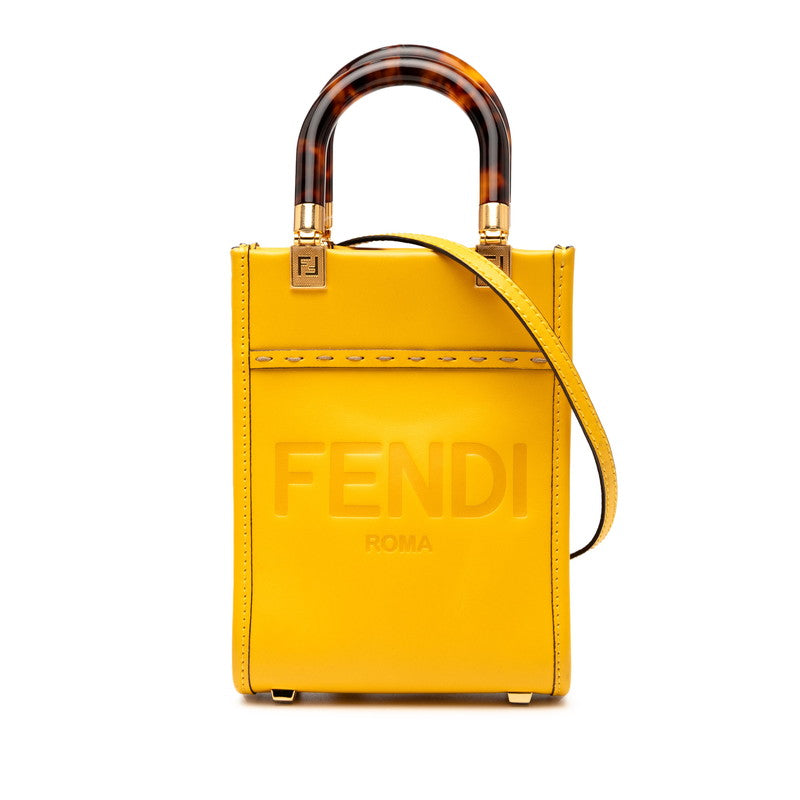 Fendi Sunshine Shopper 2Way Bag Leather Mini Travel Bag