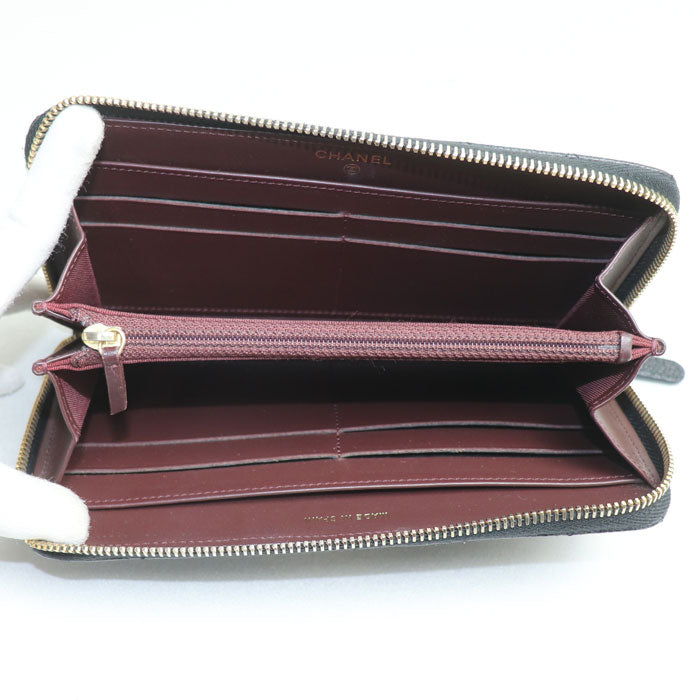 Chanel Classic Long Zip Wallet Black A50097