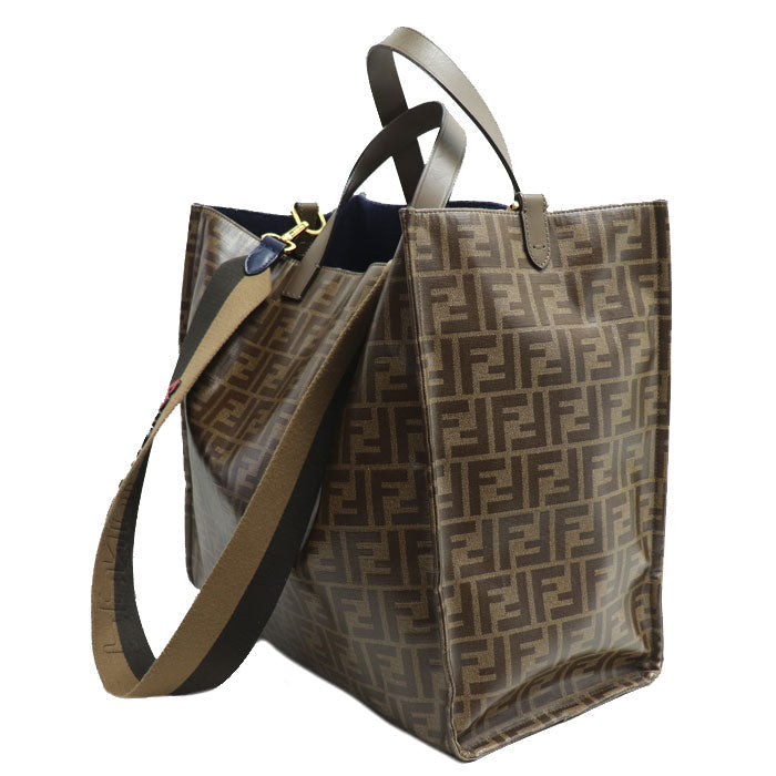 Fendi Fila Collaboration Zucca Coated 2Way Bag Canvas Travel Bag