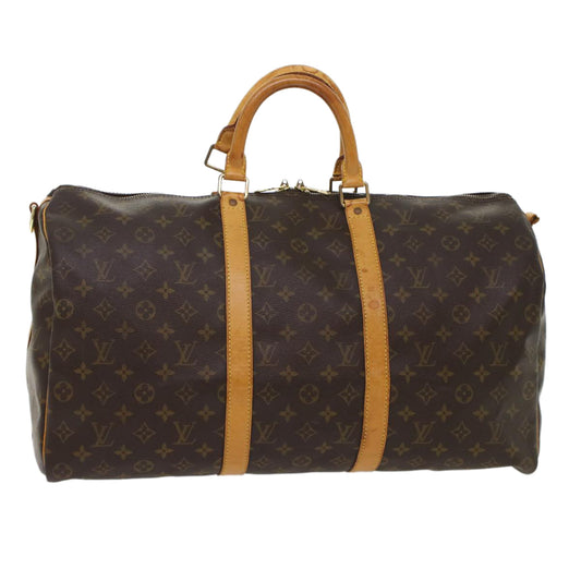 LOUIS VUITTON Monogram Keepall Bandouliere 50 Boston Bag M41416 LV ki2744