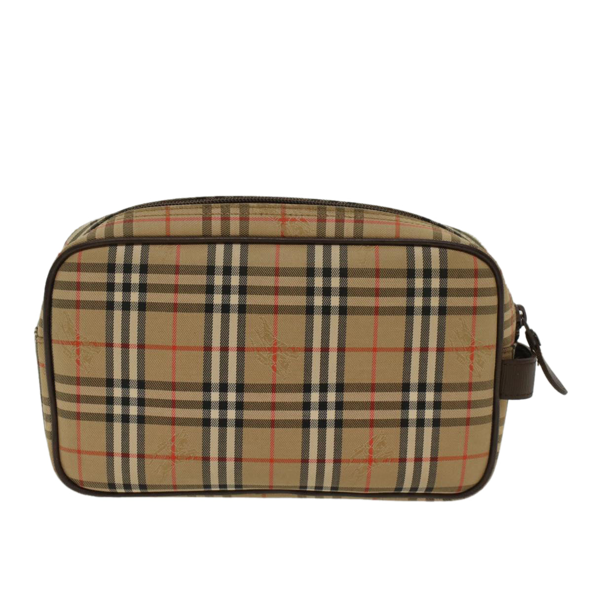 Burberry Luxury ss Nova Check Clutch Bag Auth Ki3166 Nylon Beige