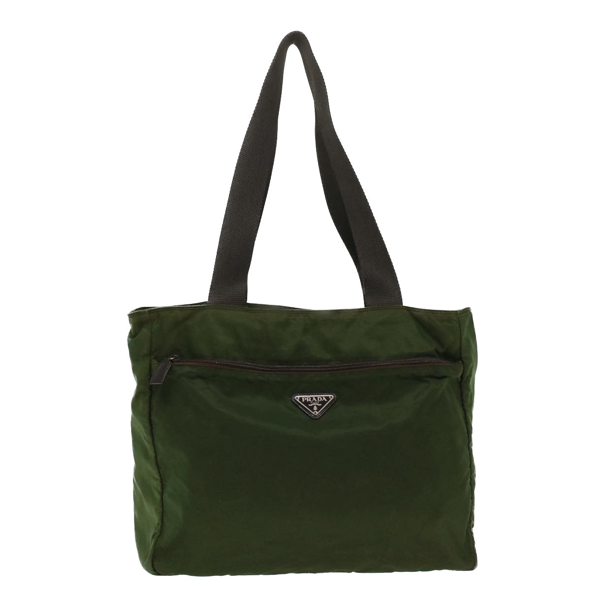 Prada Tote Bag Khaki Nylon Nylon Khaki Ki3209