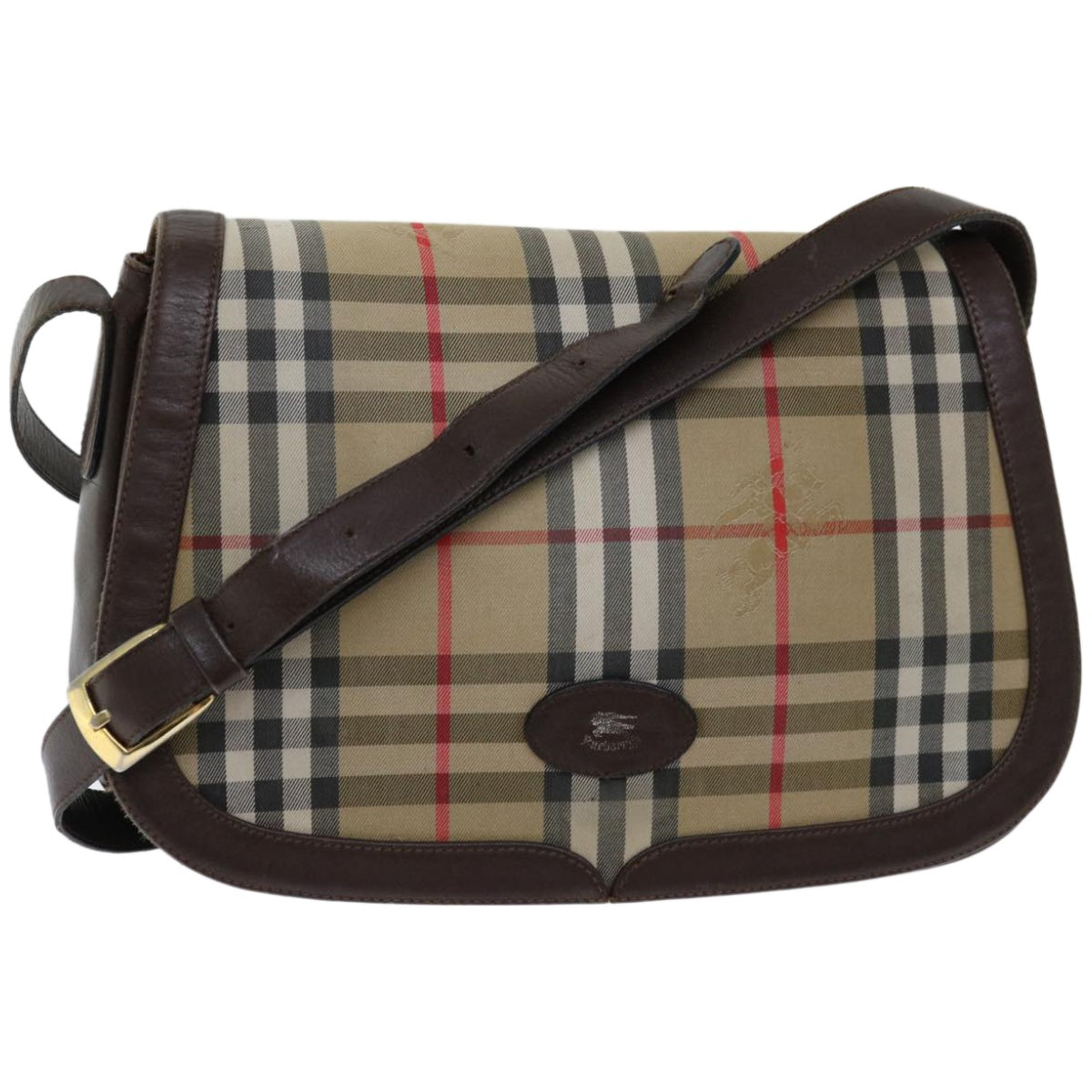 Burberry Luxury ss Nova Check Shoulder Bag Auth Ki4096 Canvas Beige