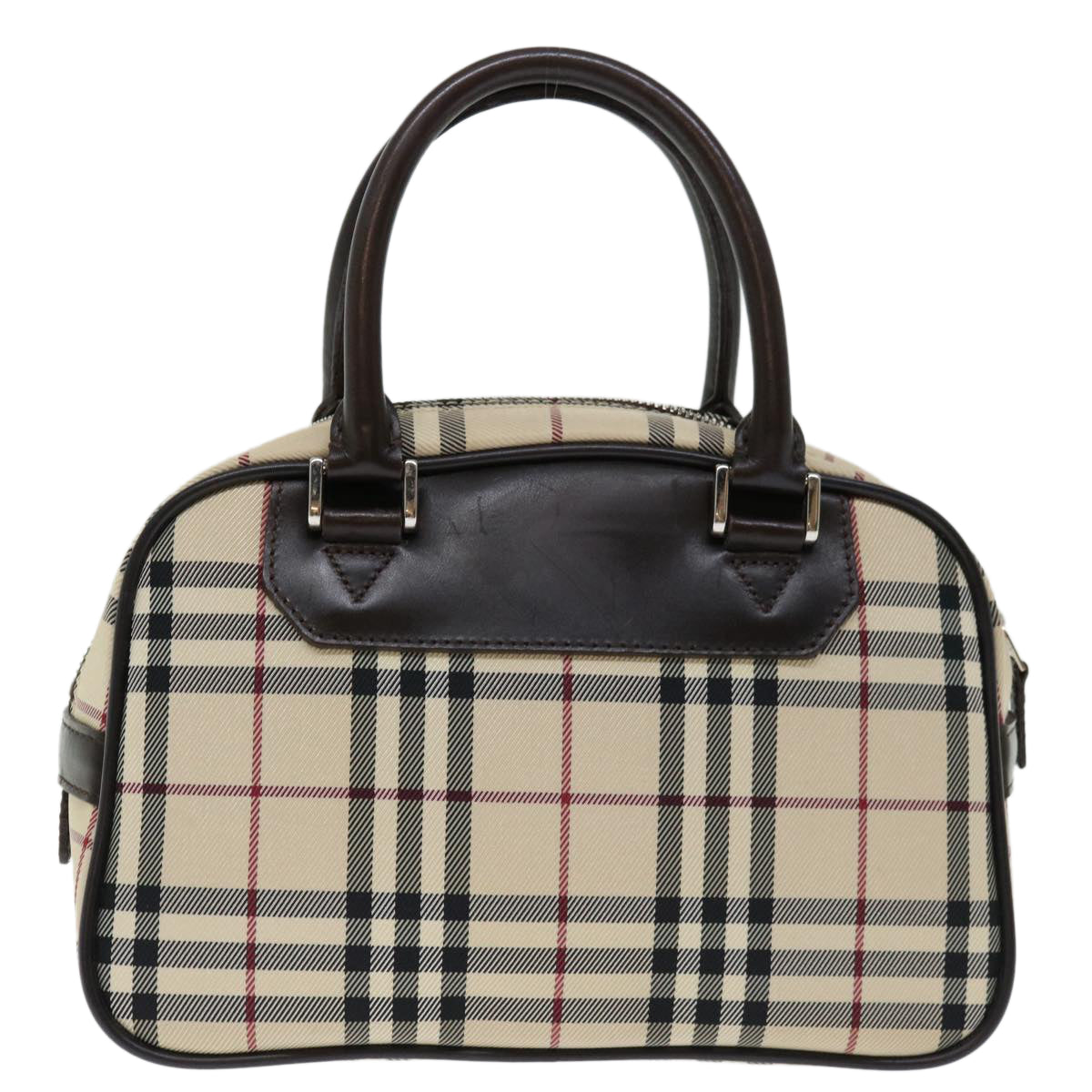 Burberry Luxury Nova Check Hand Bag Auth Ki4265 Nylon Beige Travel Bag