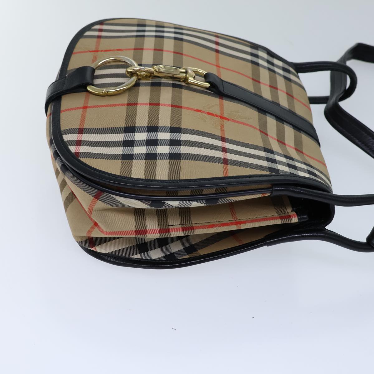 Burberry Luxury ss Nova Check Shoulder Bag Auth Ki4382 Canvas Beige