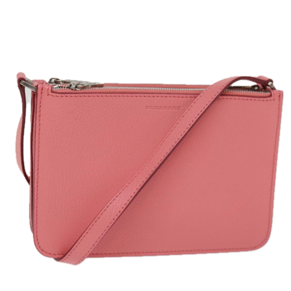 Burberry Luxury Shoulder Bag Auth Ki4506 Leather Pink