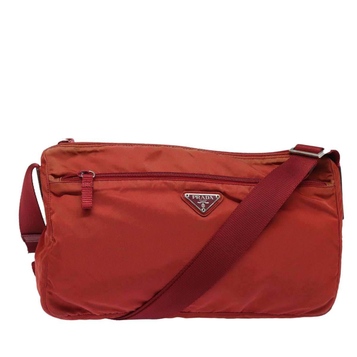 Prada Shoulder Bag Auth Nylon Red