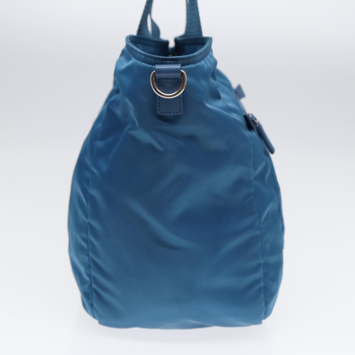 Prada Shoulder Bag 2Way Auth Nylon Blue Silver