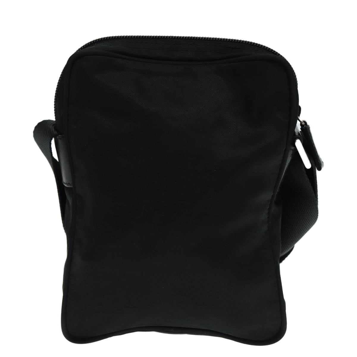 Prada Shoulder Bag Auth Nylon Black Black Auth Ki4915