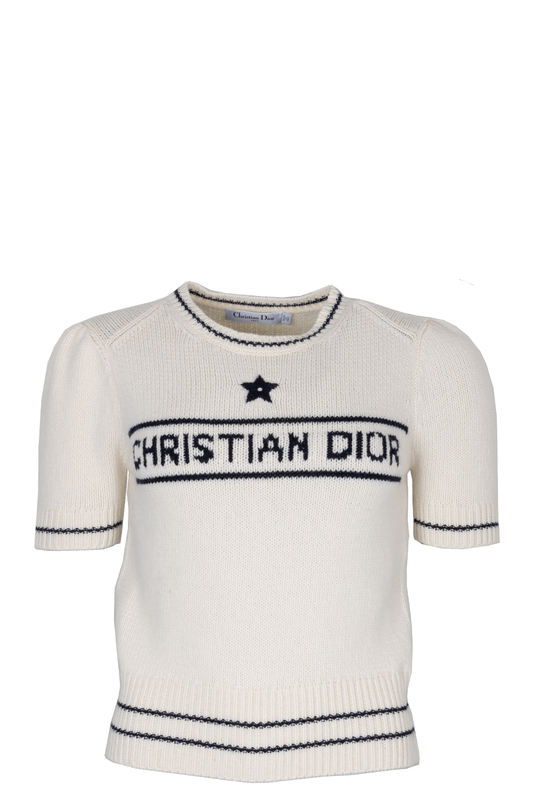 Dior Knit Top Wool Cashmere Ivory Handbag