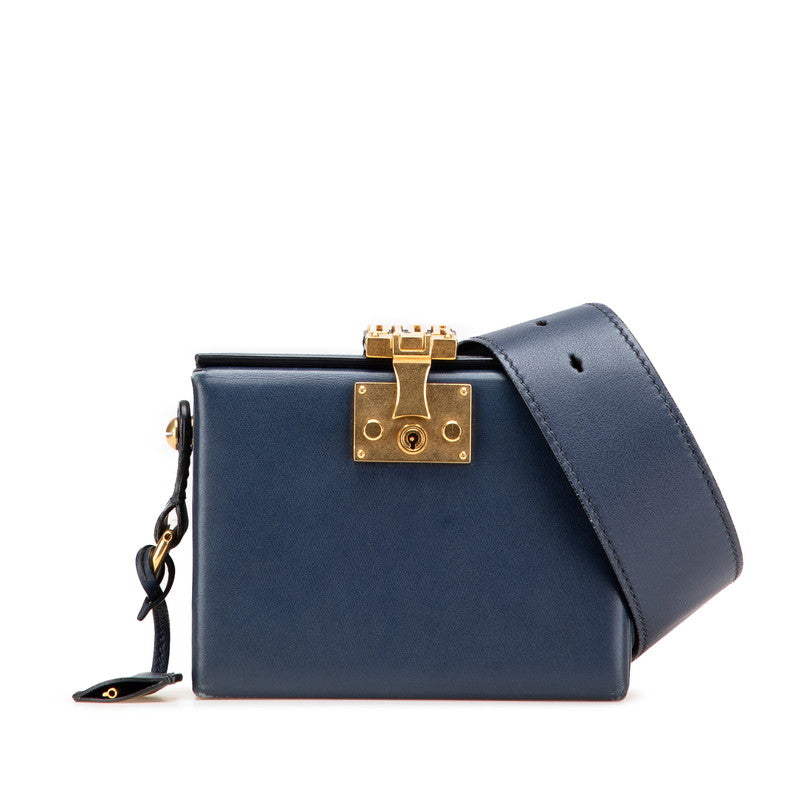 Dior Addict Box Shoulder Bag Leather Small Leather Shoulder Bag