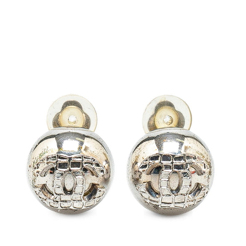 Chanel Metal Coco Mark Ball Earrings 00A