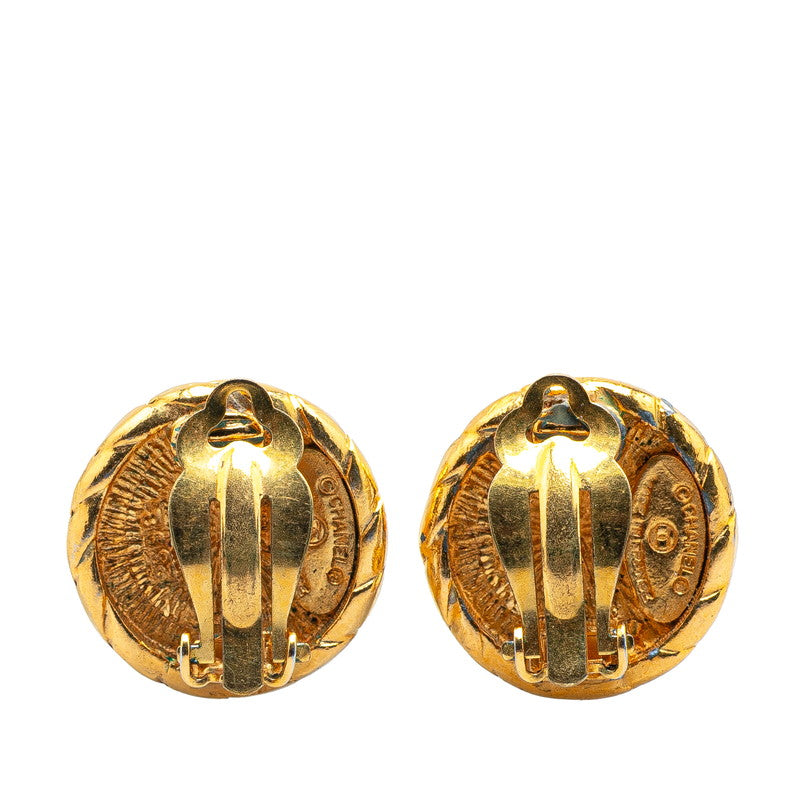 Chanel Gold-plated Coco Mark Earrings Bag