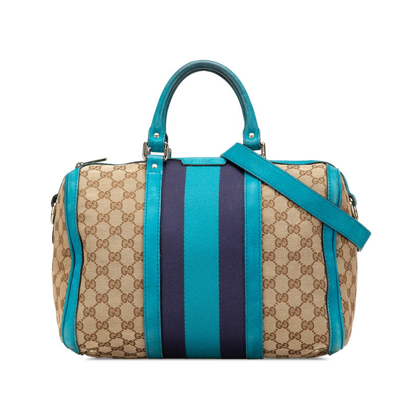 Gucci 2Way Handbag Canvas Travel Bag