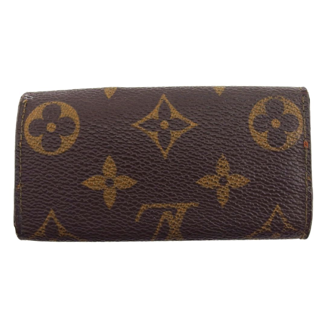 Louis Vuitton Key holder x Brown Beige Gold Key Chain L4648