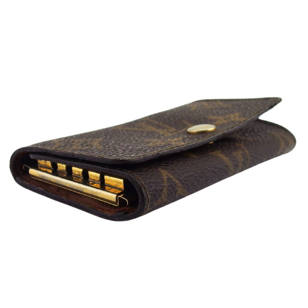Louis Vuitton Key holder x Brown Beige Gold Key Chain L4648