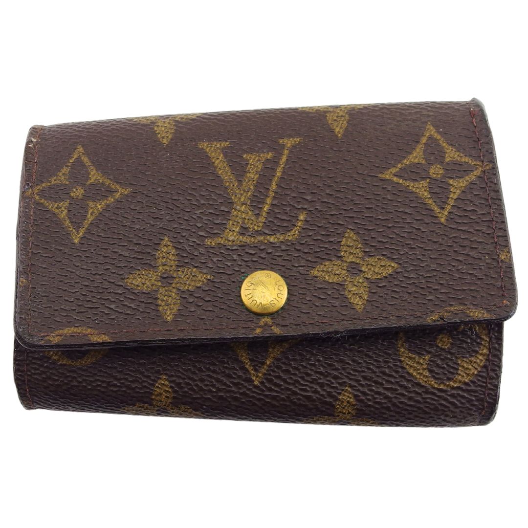 Louis Vuitton Key holder x Brown Beige Gold Key Chain L4649