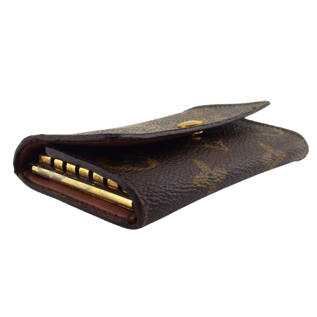 Louis Vuitton Key holder x Brown Beige Gold Key Chain L4649
