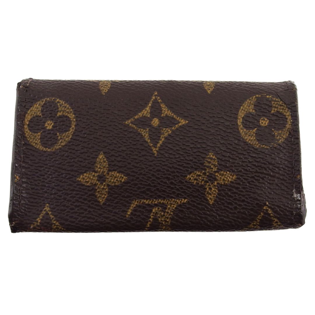 Louis Vuitton Key holder x Brown Beige Gold Key Chain L4657