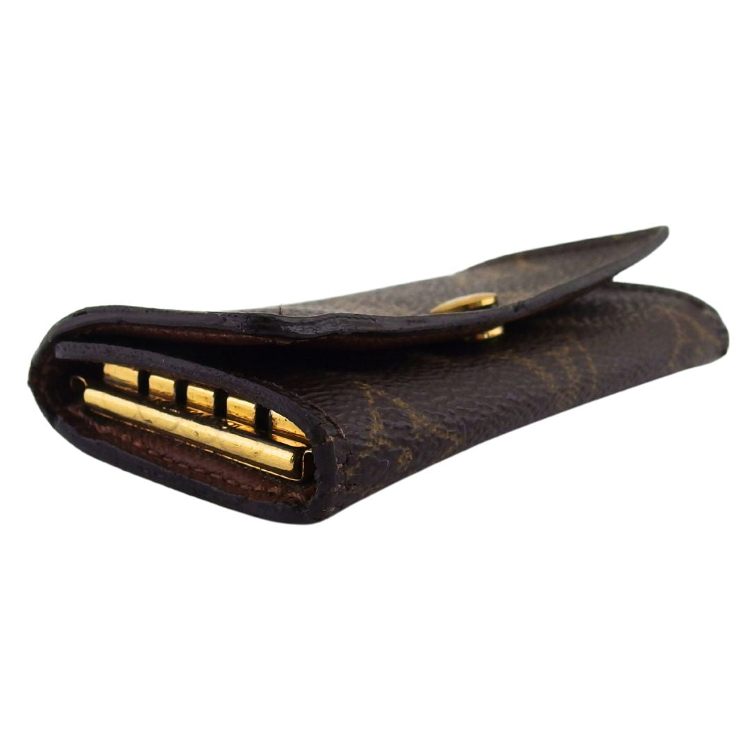 Louis Vuitton Key holder x Brown Beige Gold Key Chain L4657