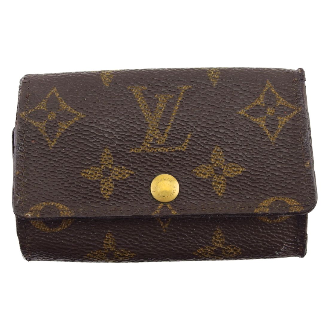 Louis Vuitton Key holder x Brown Beige Gold Key Chain L4664