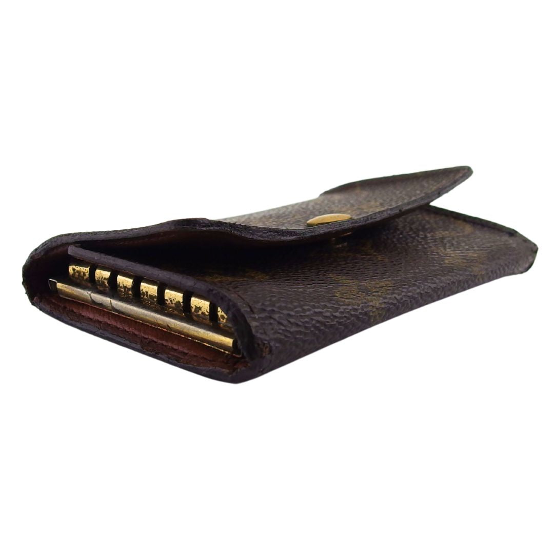 Louis Vuitton Key holder x Brown Beige Gold Key Chain L4664
