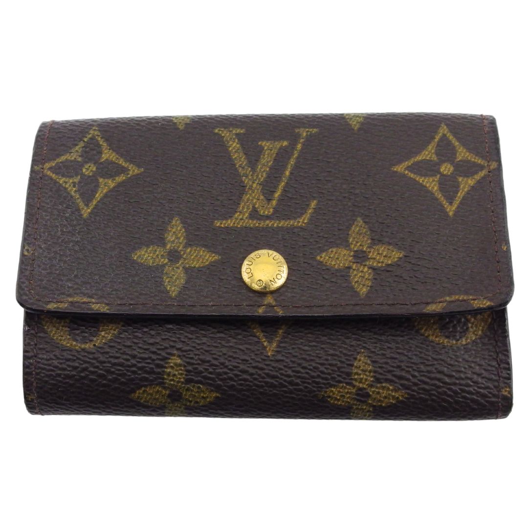 Louis Vuitton Key holder x Brown Beige Gold Key Chain L4686