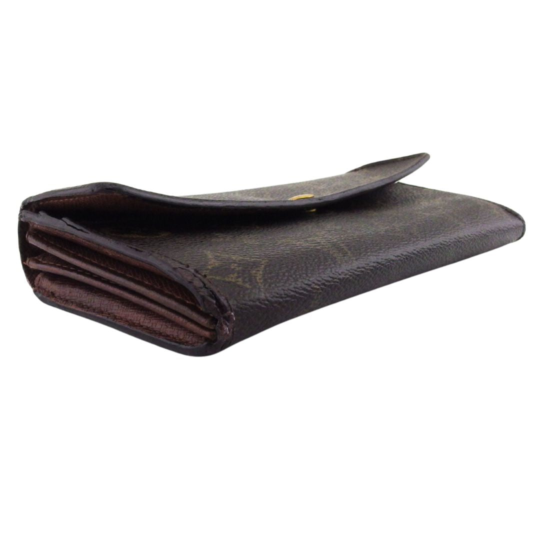 Louis Vuitton Long Purse x Portefeuille Sara Brown Beige Wallet Case