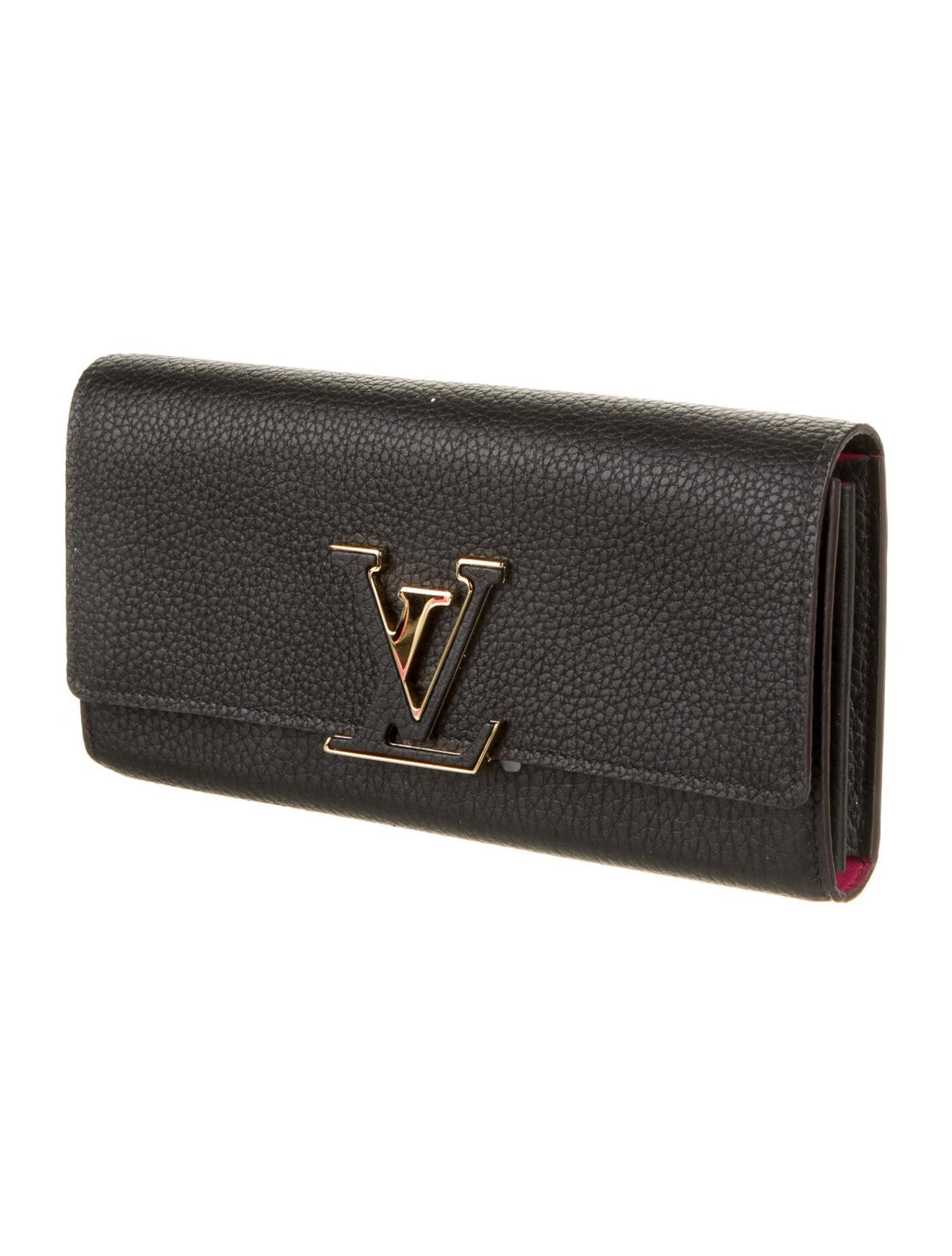Louis Vuitton Taurillon Leather Portefeiulle Capuccine Wallet Case