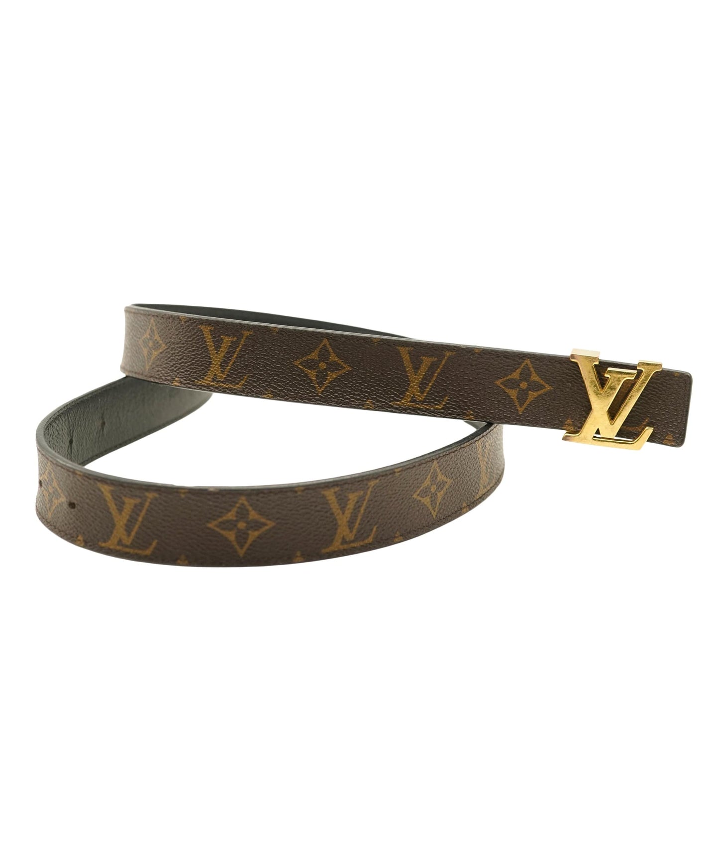 Louis Vuitton Brown Monogram Canvas & Leather LV Pyramide Belt