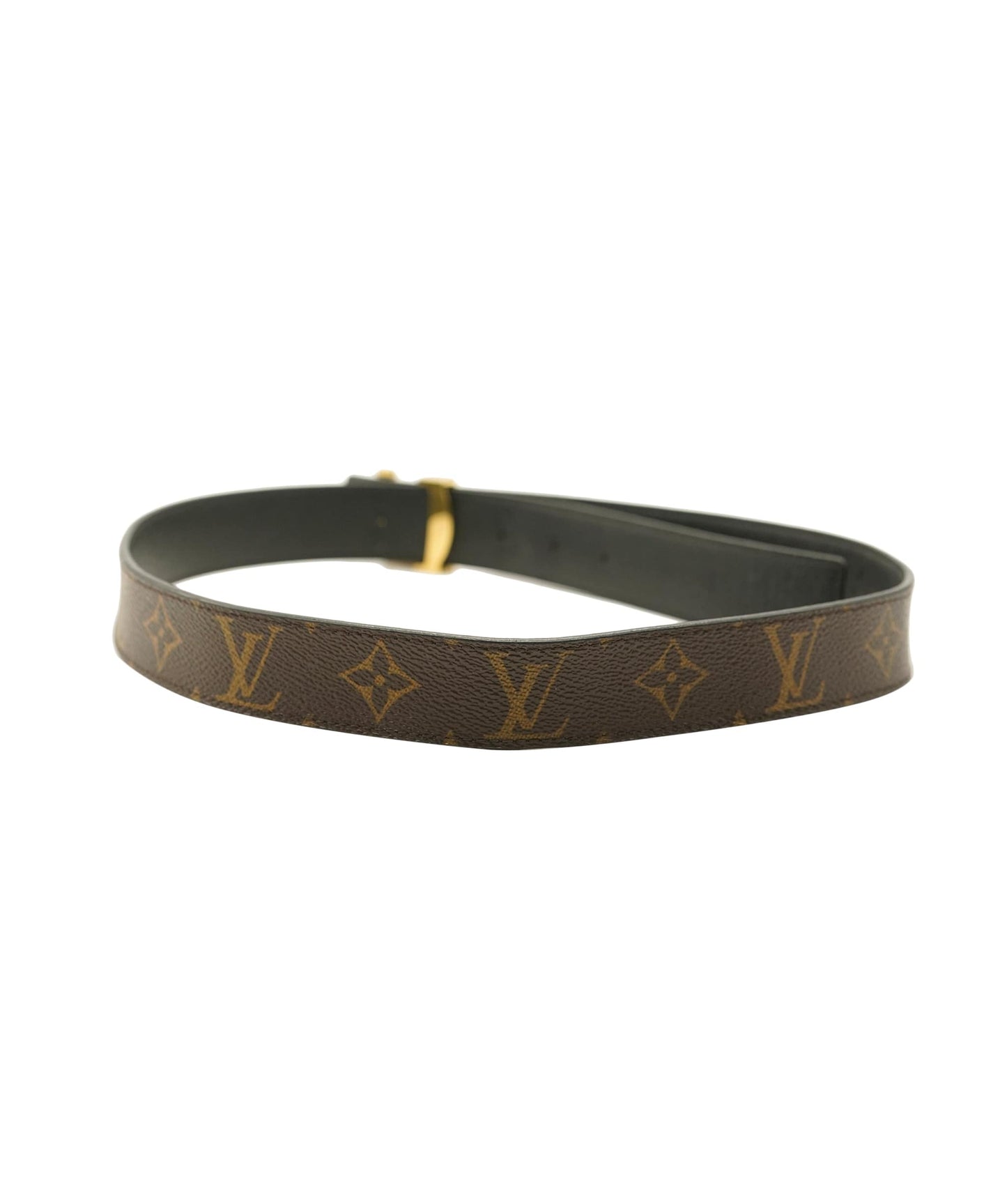 Louis Vuitton Brown Monogram Canvas & Leather LV Pyramide Belt