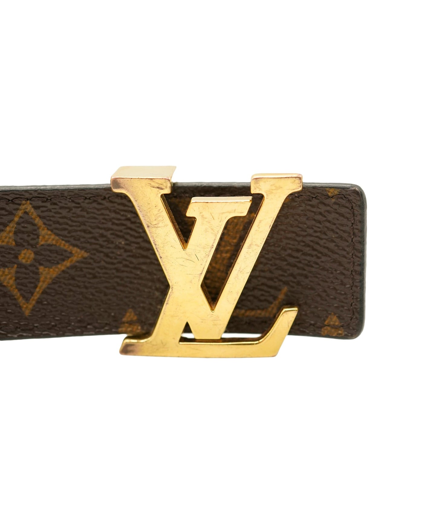 Louis Vuitton Brown Monogram Canvas & Leather LV Pyramide Belt