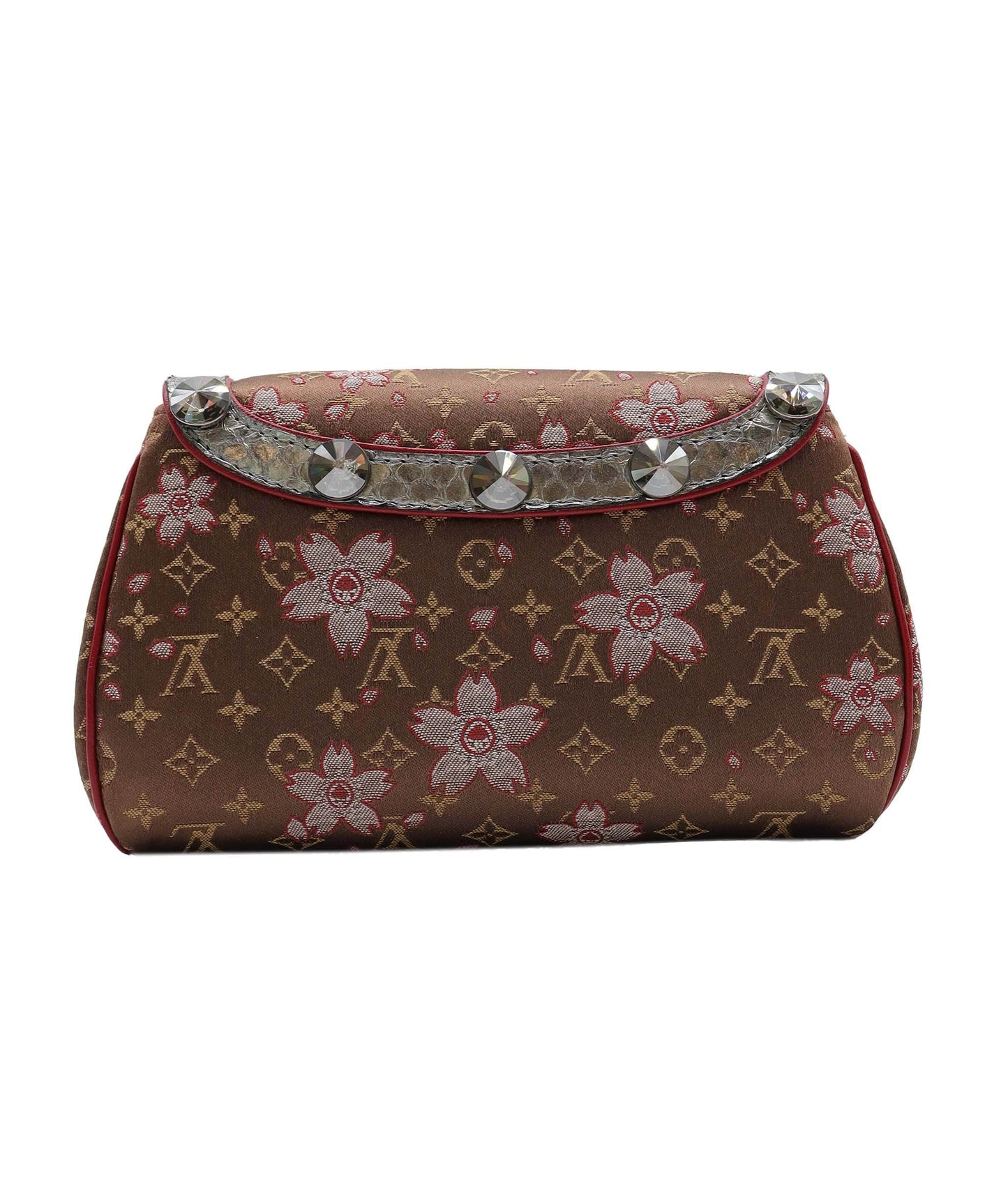 Louis Vuitton Monogram Cherry Blossom Satin Brown Griotte Fashion Accessory