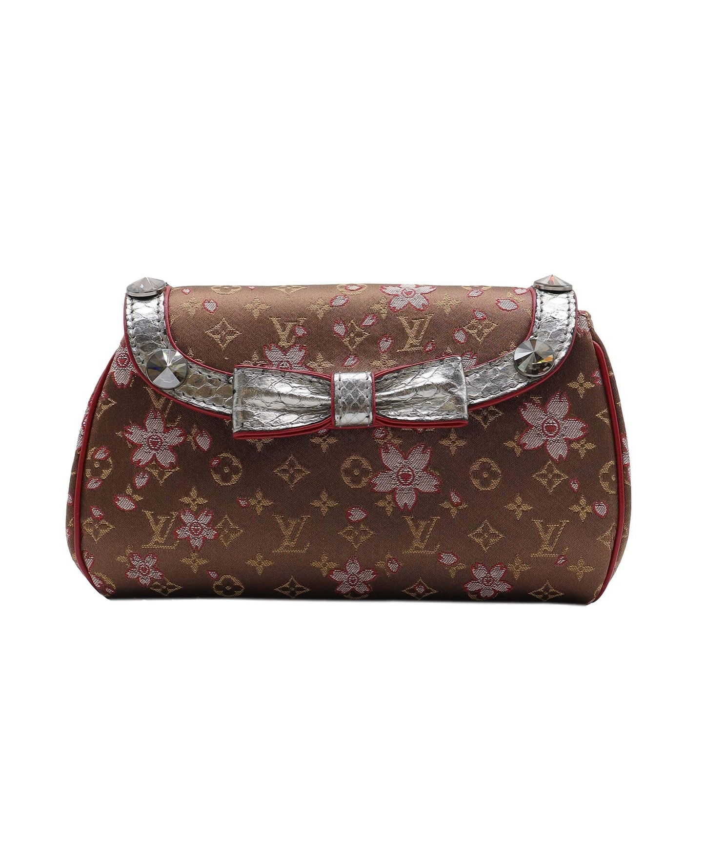 Louis Vuitton Monogram Cherry Blossom Satin Brown Griotte Fashion Accessory