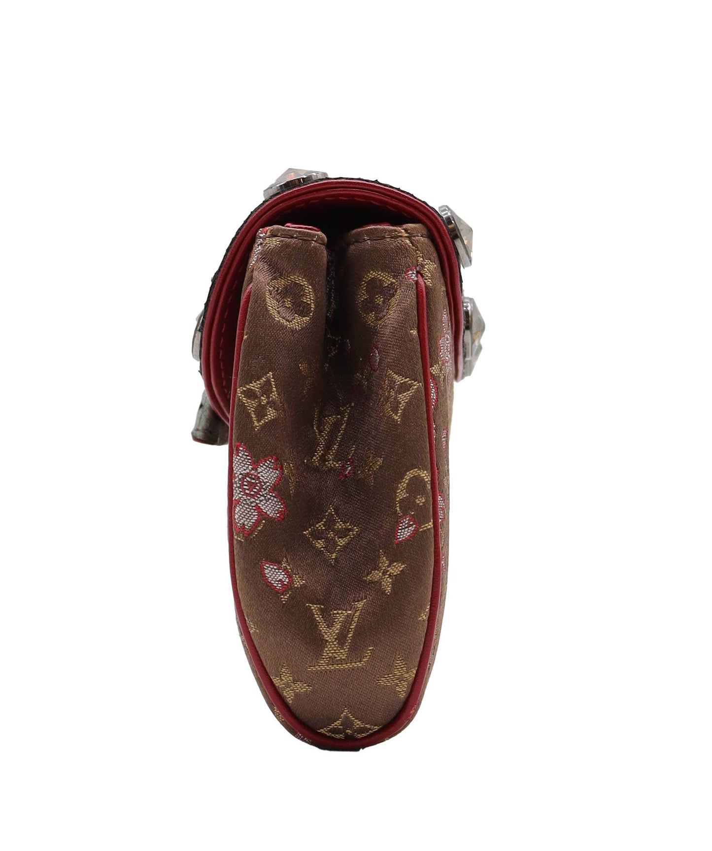 Louis Vuitton Monogram Cherry Blossom Satin Brown Griotte Fashion Accessory