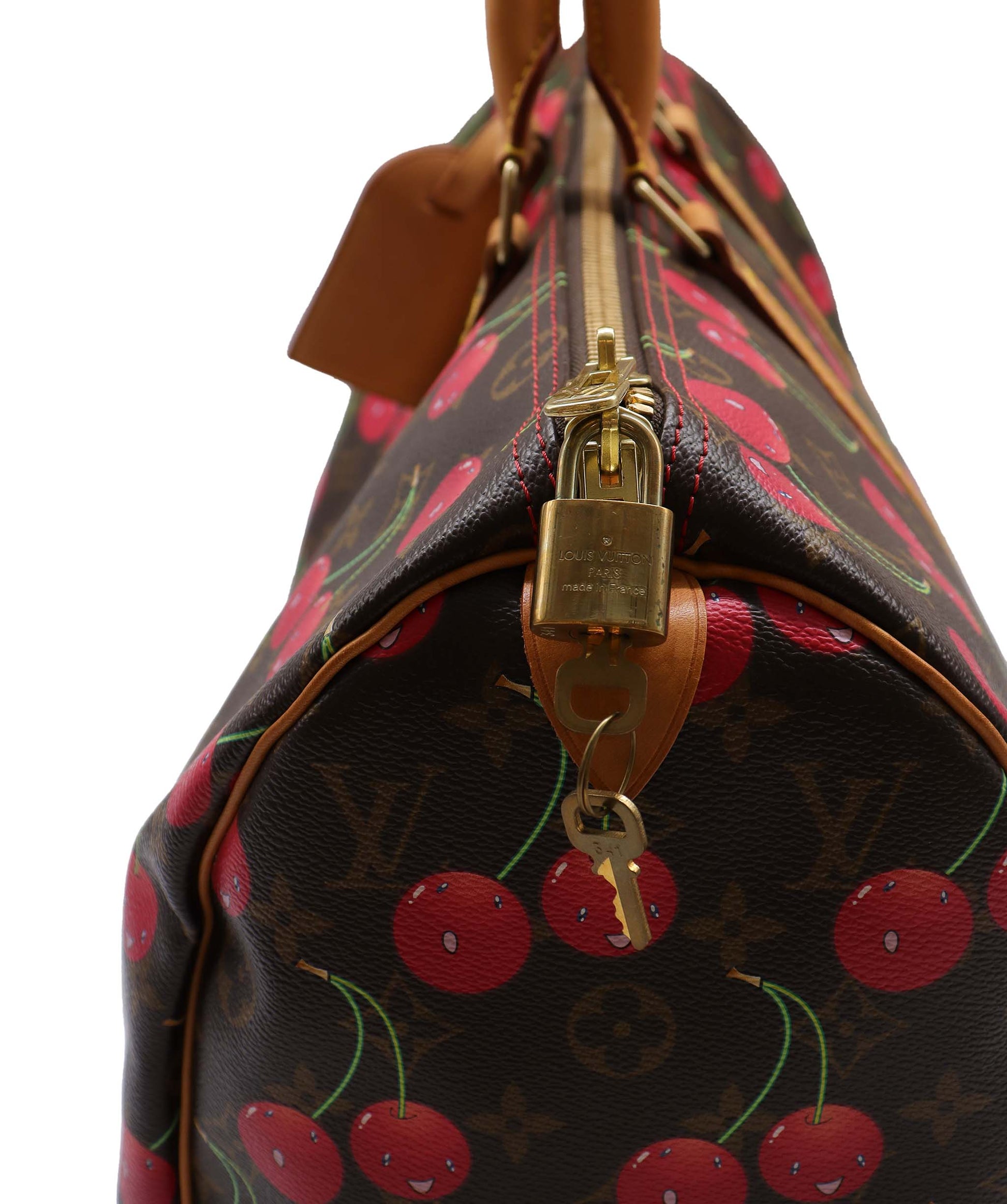 LOUIS VUITTON Monogram Cherry Keepall 45 Boston Bag M95011 LV Auth 101674S DXBS3146