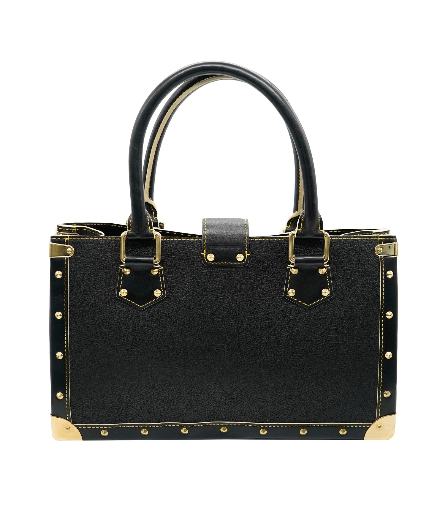 Louis Vuitton Black Leather Tote Bag  AGC3016