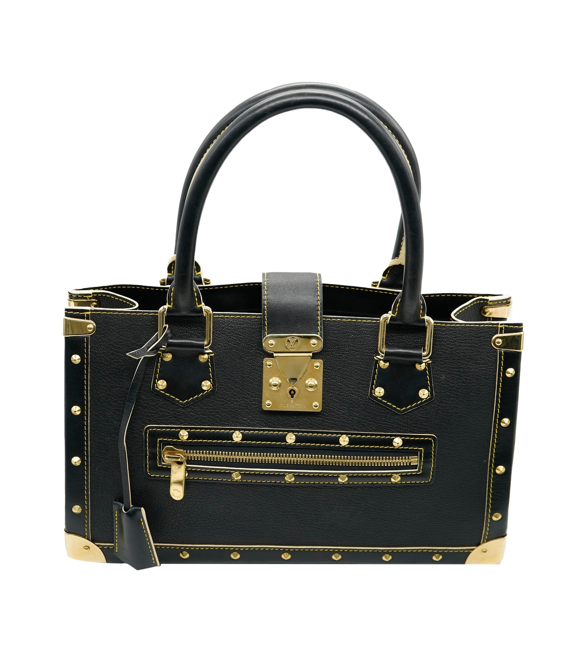 Louis Vuitton Black Leather Tote Bag  AGC3016