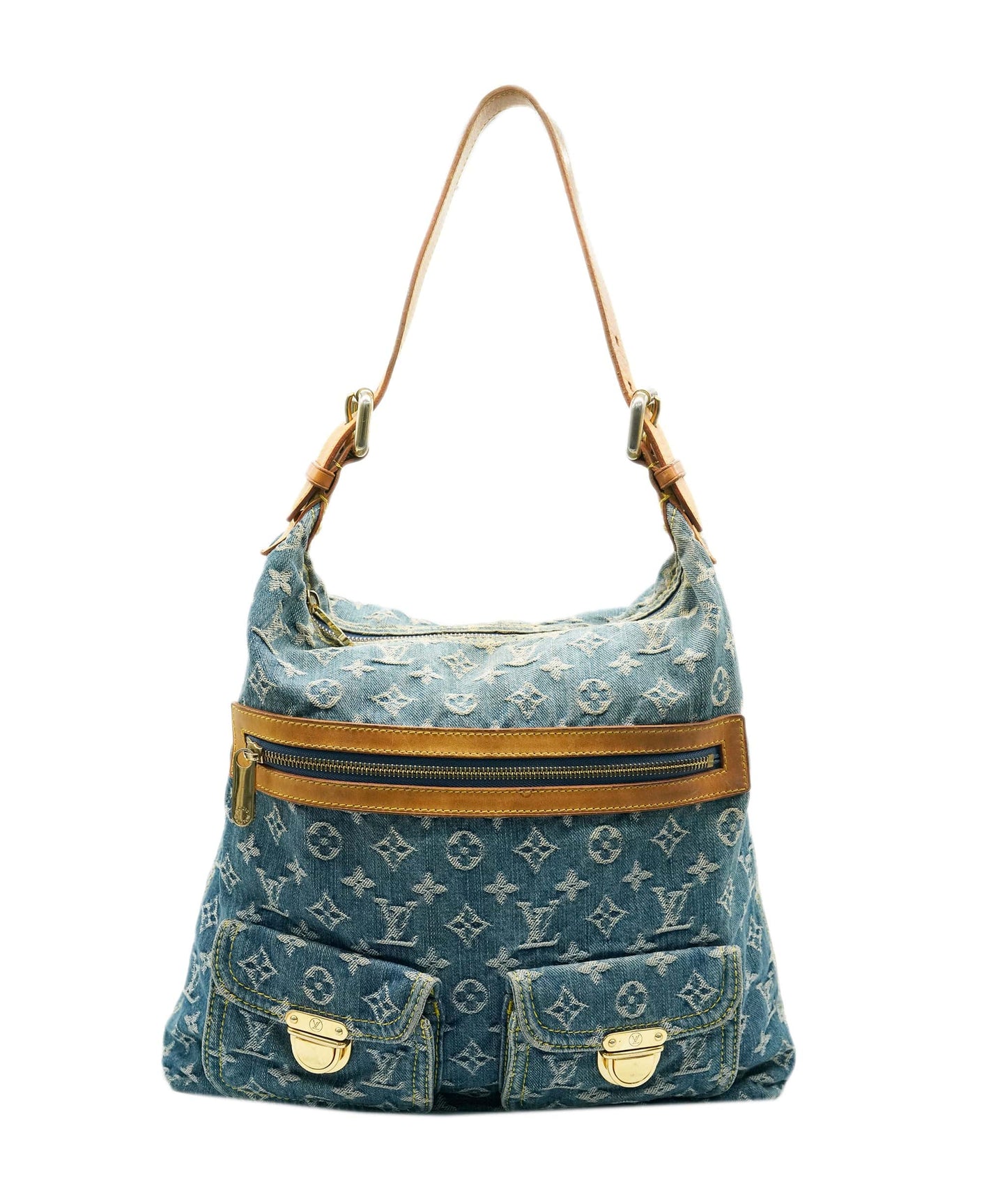 Louis Vuitton Monogram Denim Baggy GM Shoulder Bag in Blue 2005 ALL0943