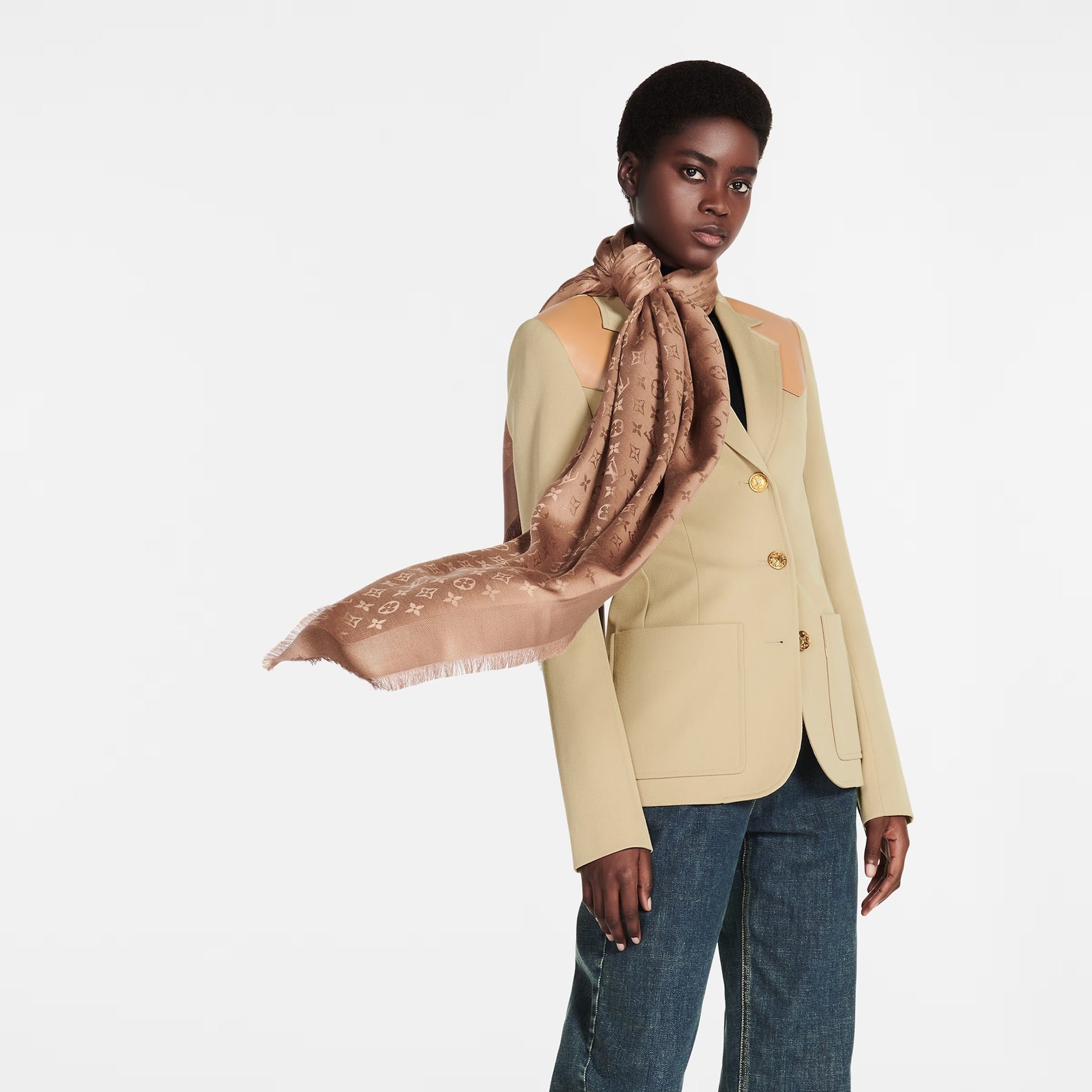 Louis Vuitton CLASSIC SHAWL Monogram Scarf