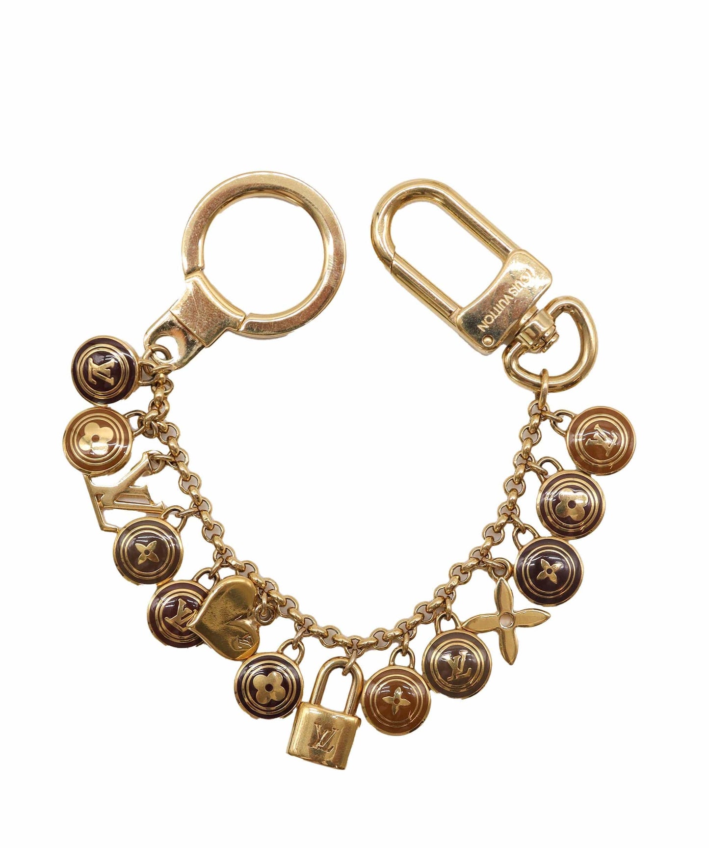 Louis Vuitton Porte Cles Chainne Pastille Bag Charm Gold LV am1035g