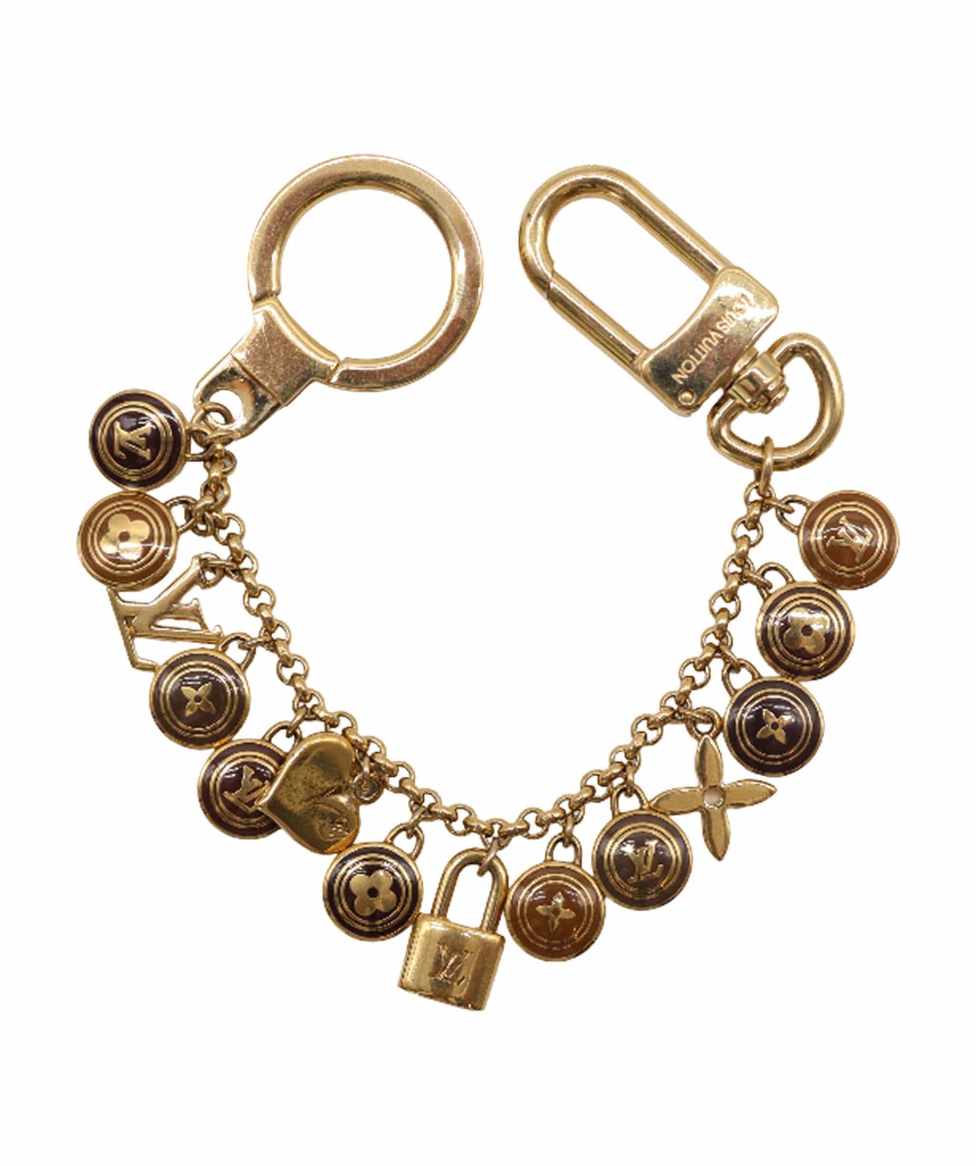 Louis Vuitton Porte Cles Chainne Pastille Bag Charm Gold LV am1035g