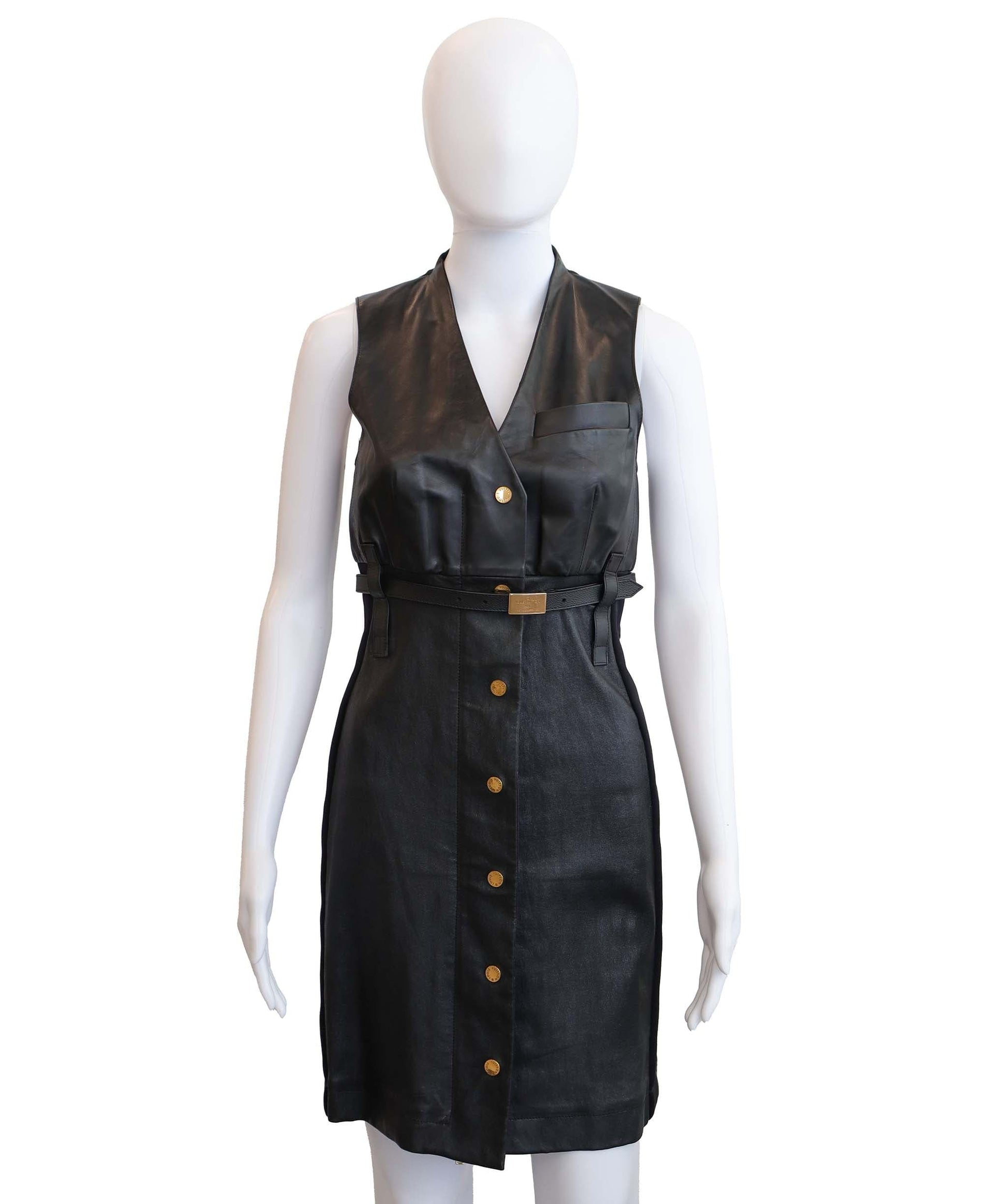 Louis Vuitton Leather Dress 36