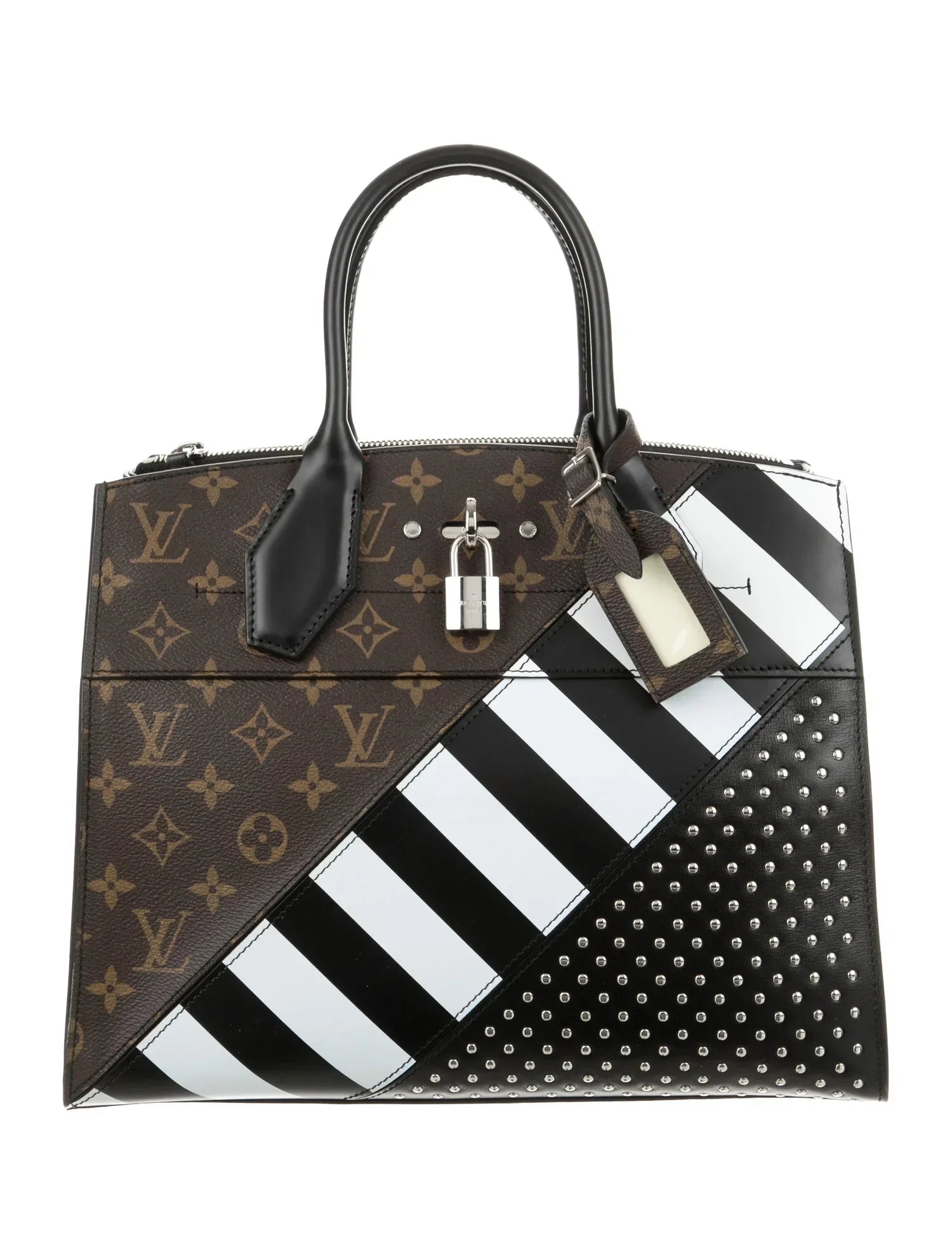 Louis Vuitton CITY STEAMER STUD MM Monogram Calfskin Mini Bag